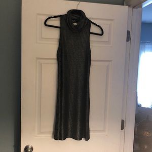 Silver and Black Turtleneck dress